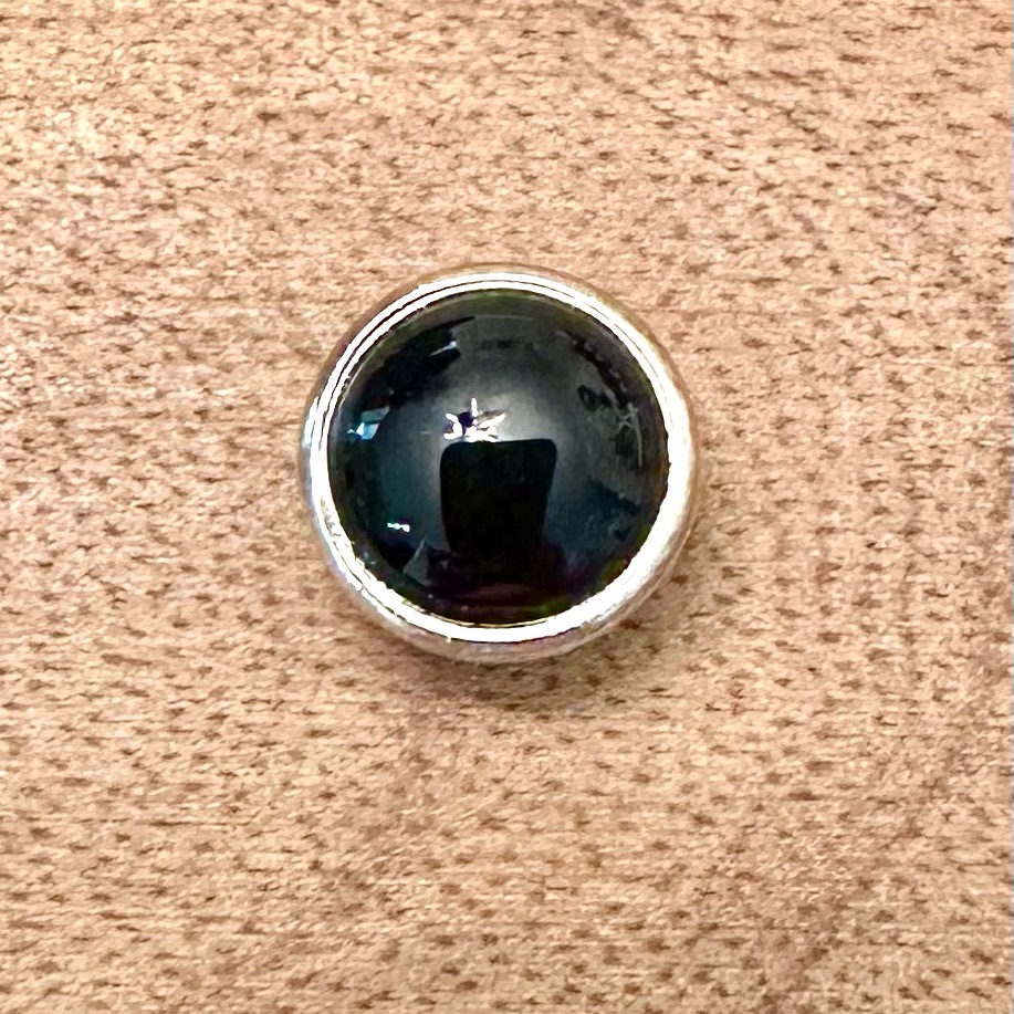 Kameleon Black Dome Pop With Sterling Silver Jewelpop